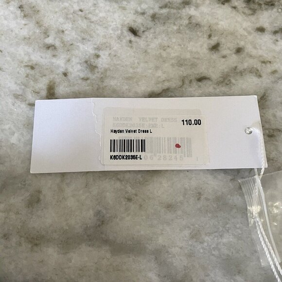 Bishop + Young NWT Hayden Velvet Dress Womens Sz L Blue Shift Knee Length Retro - Picture 7 of 14